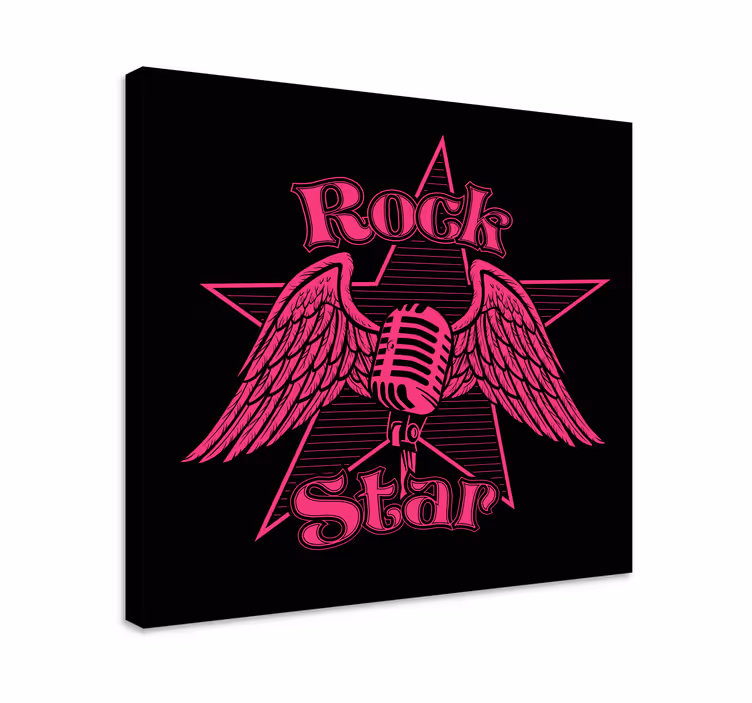 Quadro musicale ali da rock star - TenStickers