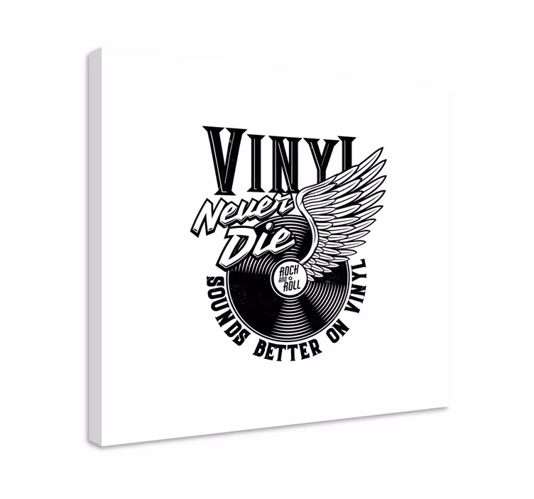 Quadro musicale ali di disco in vinile - TenStickers