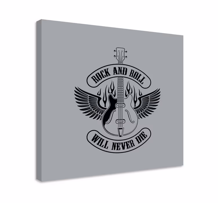 Quadro musicale chitarra con ali - TenStickers