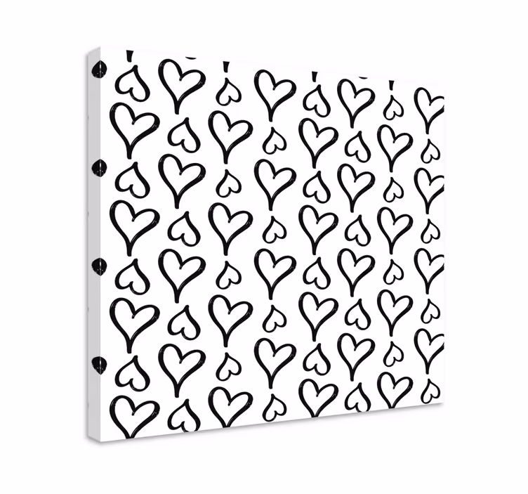 Quadro con frase design a motivo cuori - TenStickers