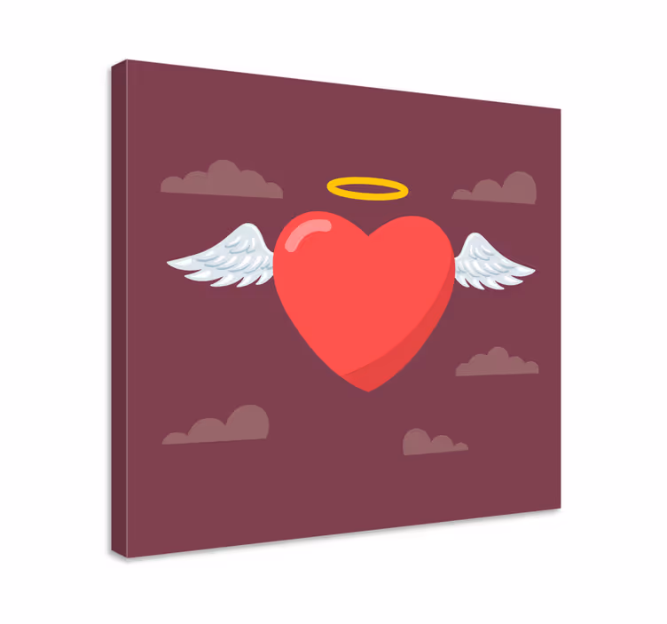Dipinto arte simbolo cuore d'angelo - TenStickers