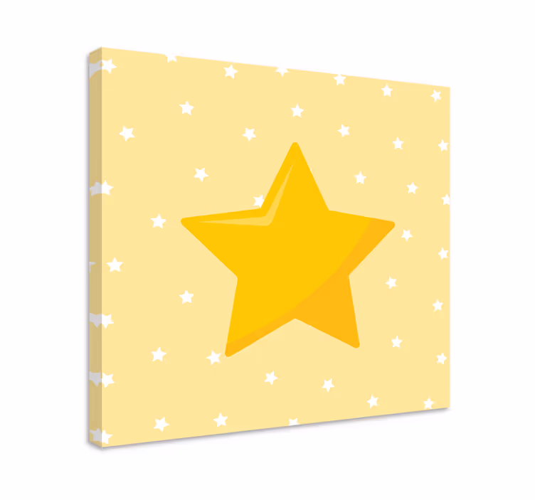 Quadro per bambini Stella classica gialla - TenStickers