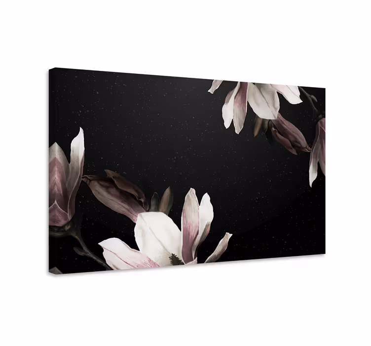 Dipinto fiori e piante composizione di fiori di magnolia - TenStickers