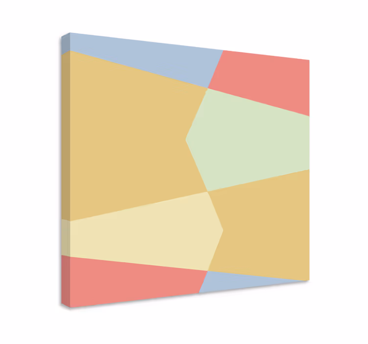 Dipinto geometrico blocchi di colore sagomati - TenStickers
