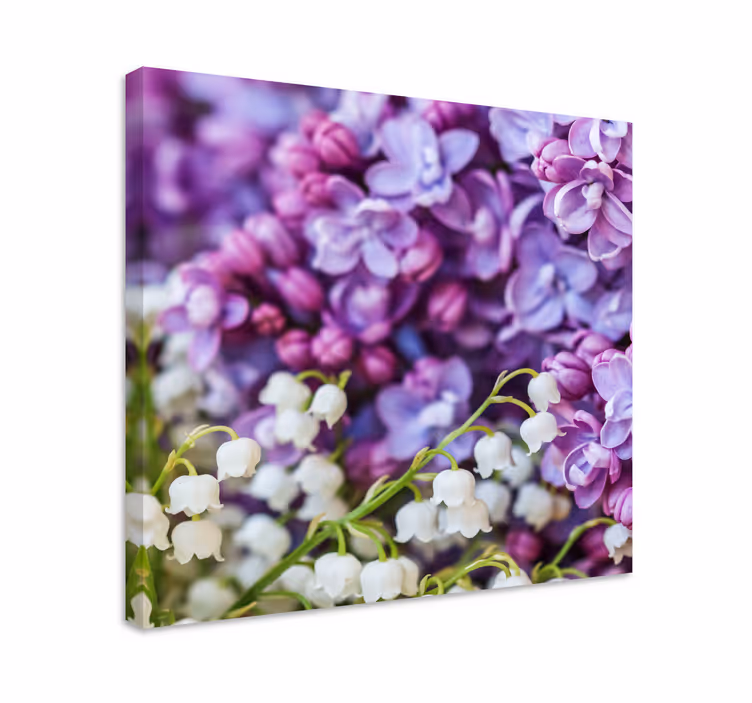 Dipinto fiori e piante gigli e lillà - TenStickers