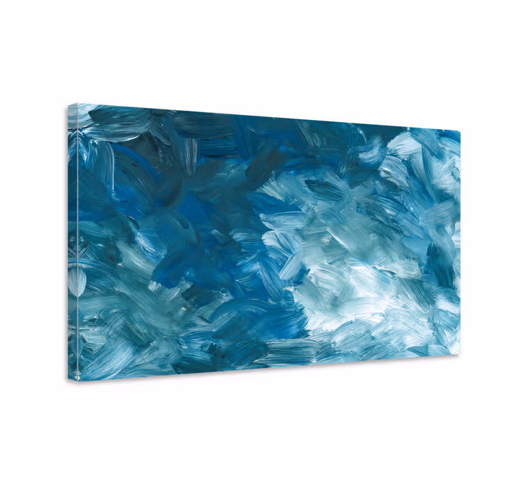 Quadro astratto vortice blu strutturato - TenStickers
