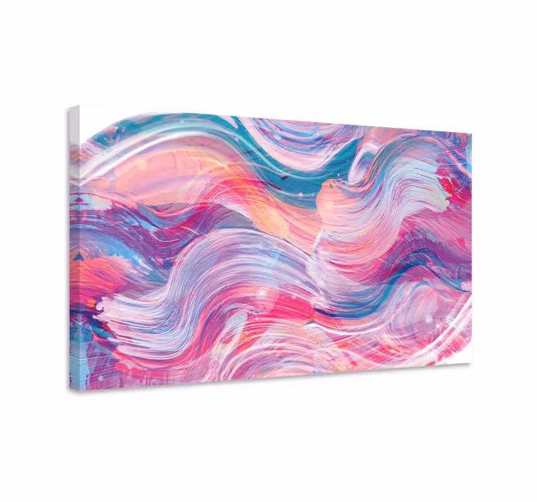Quadro astratto motivi vorticosi colorati - TenStickers