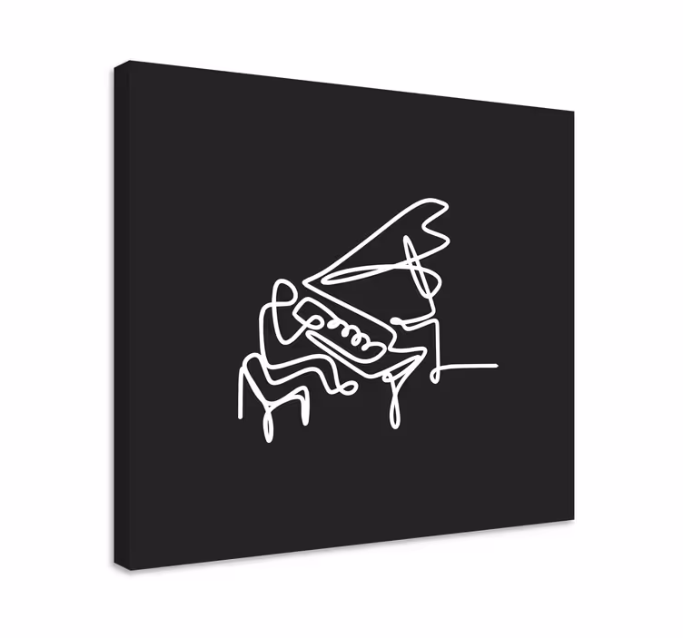Quadro musicale melodia astratta per pianoforte - TenStickers