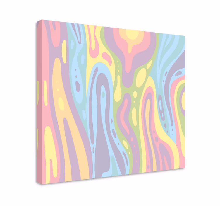 Quadro astratto motivi colorati in movimento - TenStickers