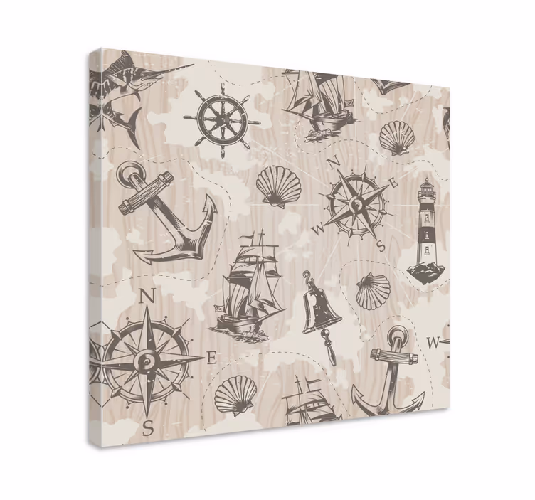 Quadri decorativi elementi nautici a vela - TenStickers