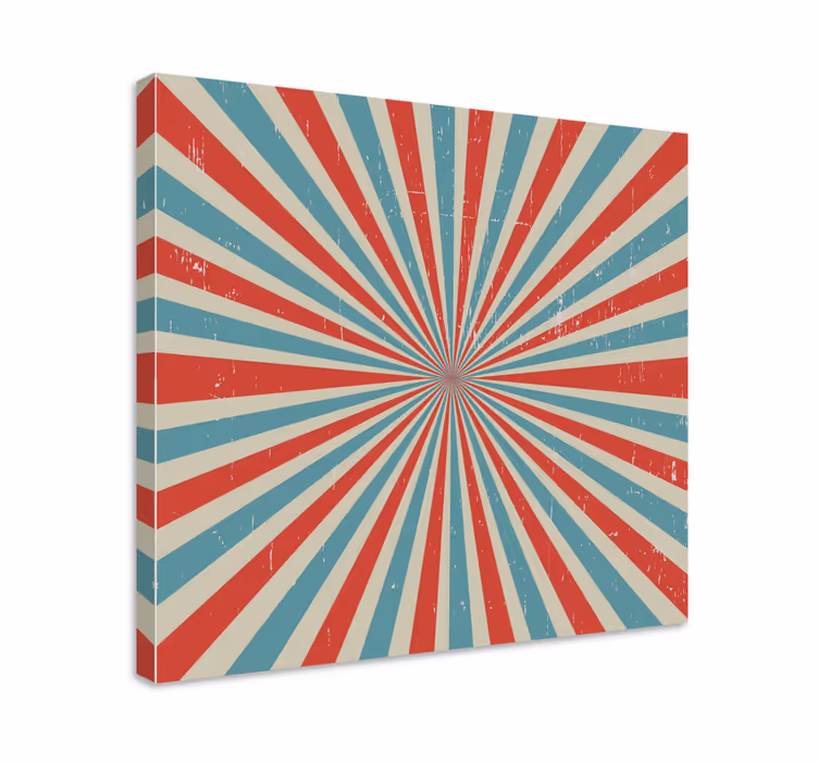 Quadro astratto design a motivo radiante - TenStickers