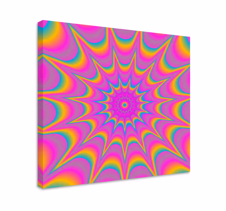 Quadro astratto motivo a spirale colorato - TenStickers