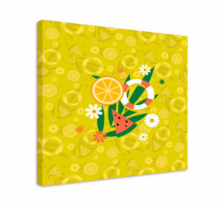 Dipinto frutta e natura morta delizia di frutta tropicale - TenStickers