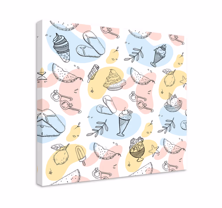 Quadro design ornamentale delizie estive abbondanti - TenStickers