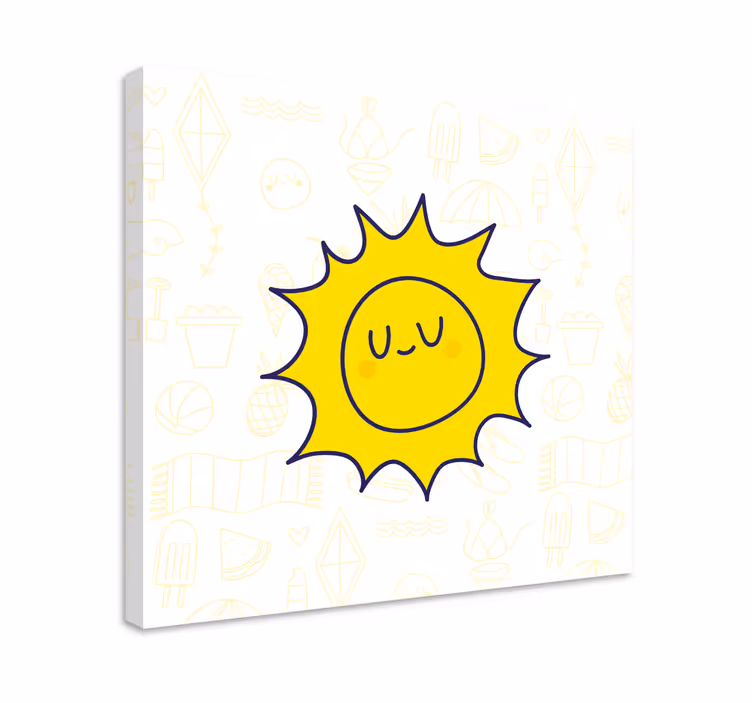 Quadri sportivi faccia solare e sorridente - TenStickers