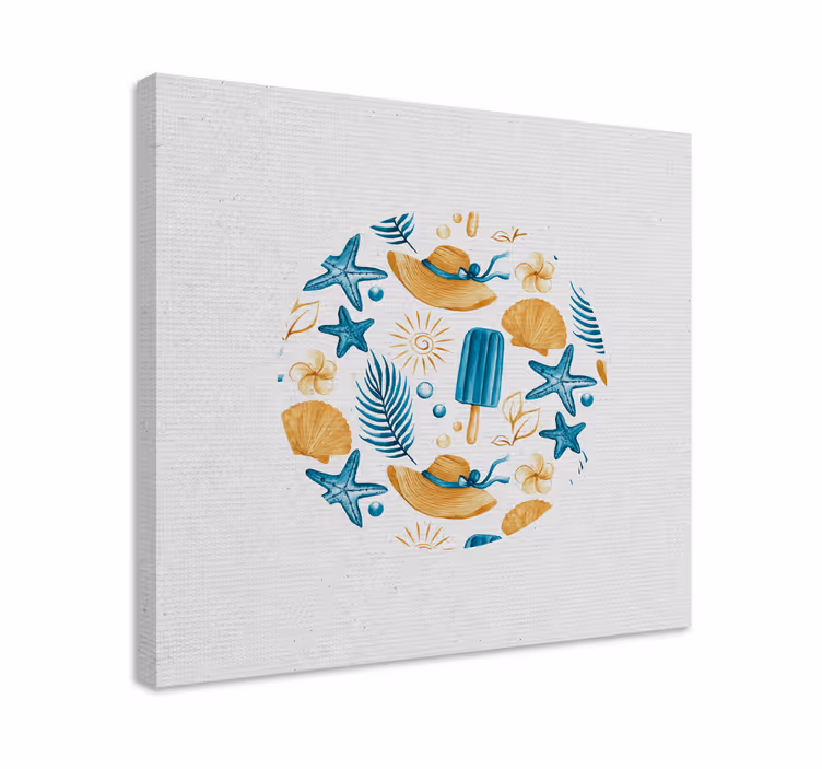 Dipinto marinaio gelato estivo - TenStickers