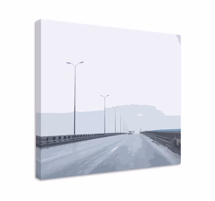 Quadro città e paesi vista autostradale urbana - TenStickers