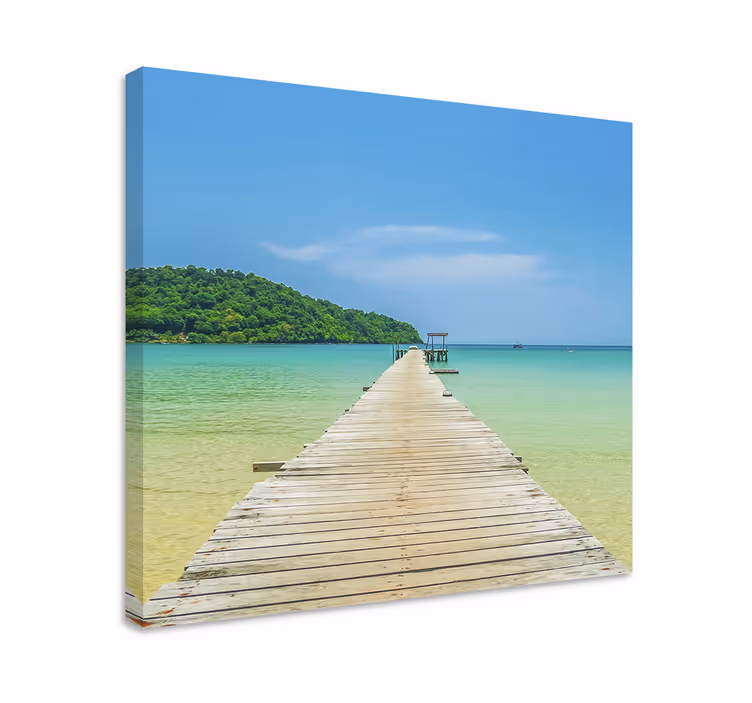 Quadro paesaggio molo oceano sereno - TenStickers