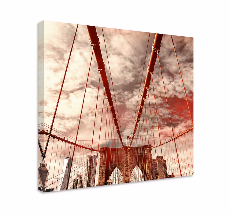 Quadro città e paesi struttura iconica del ponte - TenStickers