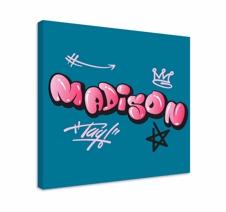 Dipinto con alfabeto e lettere design creativo nome - TenStickers