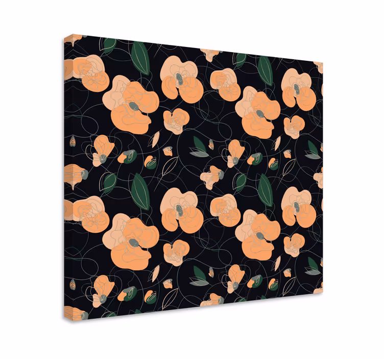 Dipinto fiori e piante motivo floreale elegante - TenStickers