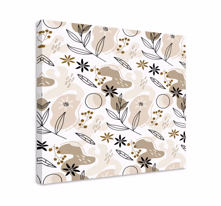 Dipinto fiori e piante motivo vegetale stilizzato - TenStickers