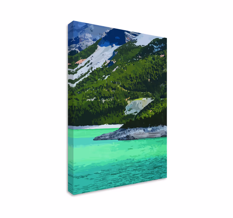 Quadro paesaggio vista serena sulle montagne - TenStickers
