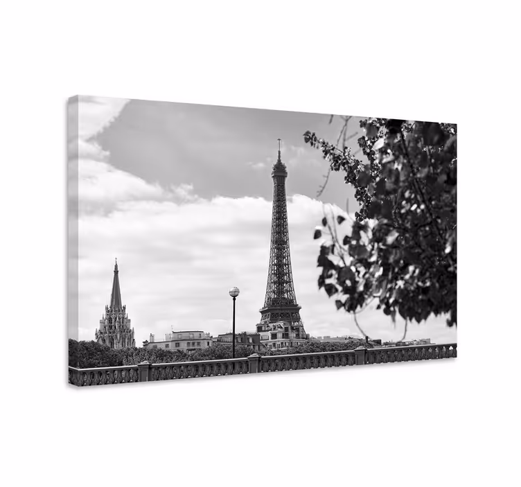 Quadro città e paesi prospettiva torre eiffel - TenStickers