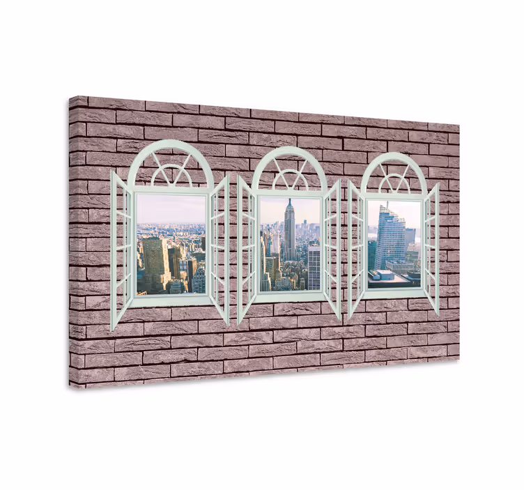 Quadro città e paesi vista città elegante - TenStickers
