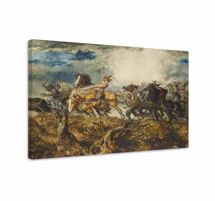 Quadro con cavallo cavalieri storici - TenStickers