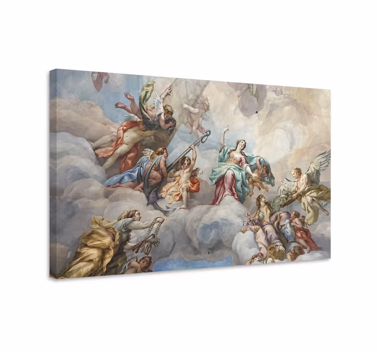 Dipinto arte scena di nuvole mitiche - TenStickers