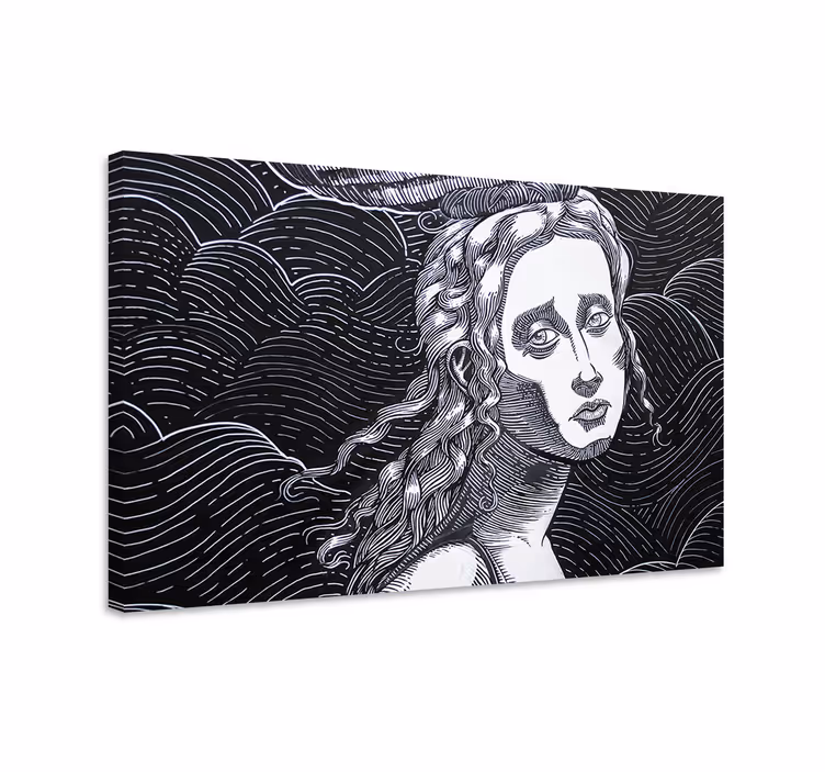 Dipinto arte ritratto espressivo - TenStickers