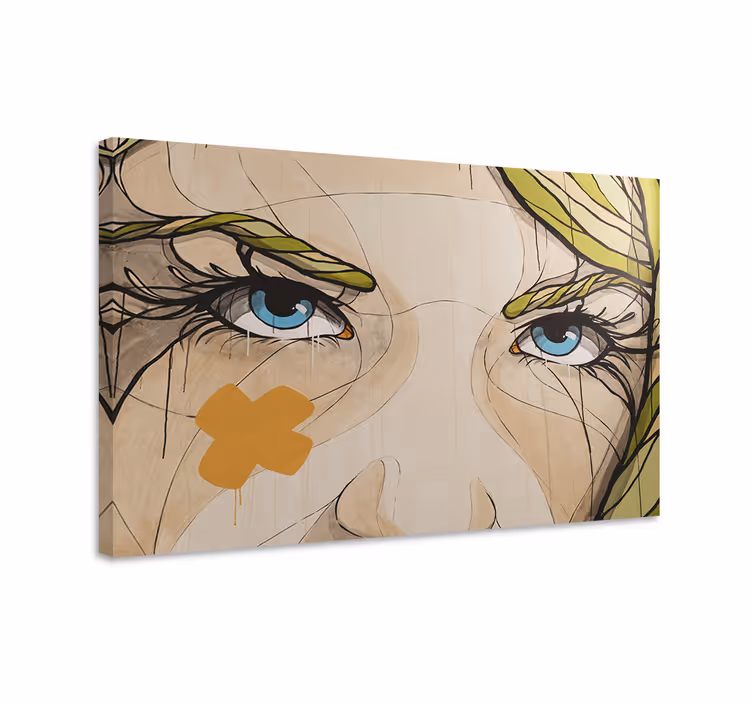 Quadri persona e personaggi ritratto femminile espressivo - TenStickers