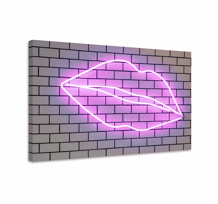Dipinto motivazionale insegna neon bacio - TenStickers