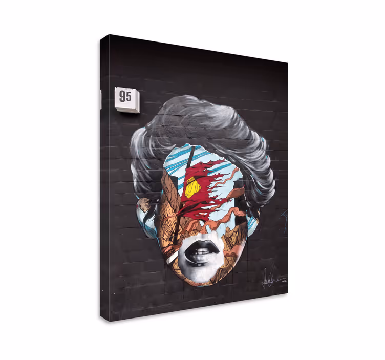 Dipinto arte elementi astratti del viso - TenStickers