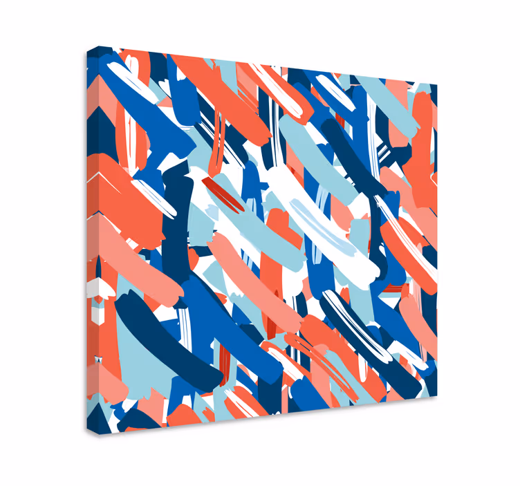 Quadro astratto pennellate dinamiche - TenStickers