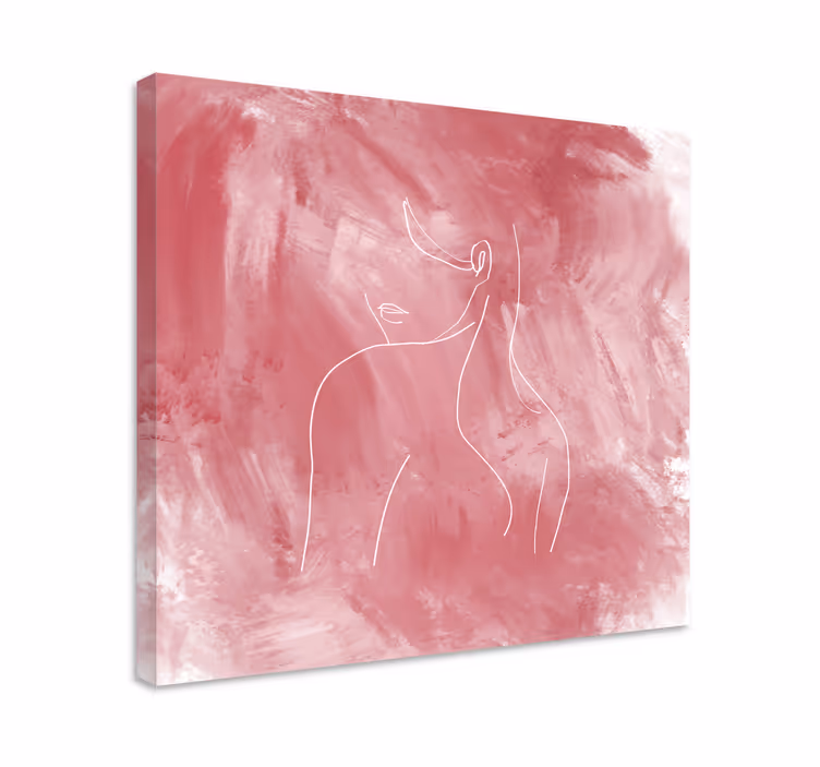 Dipinto arte linea femminile astratta - TenStickers