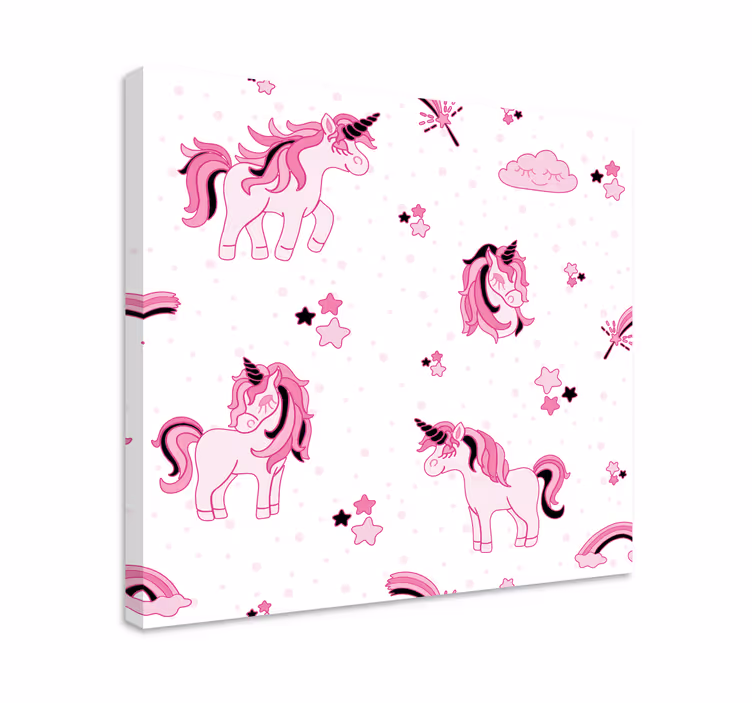 Quadro unicorno motivi unicorni carini - TenStickers