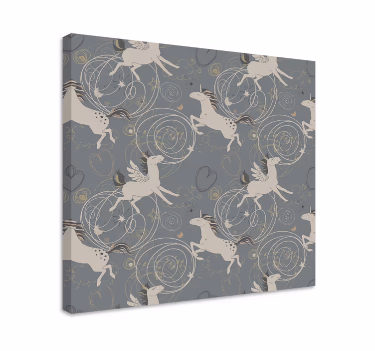 Quadro unicorno creature magiche alate - TenStickers