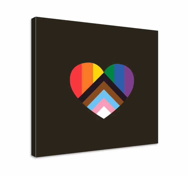Quadro vintage strati a forma di cuore - TenStickers