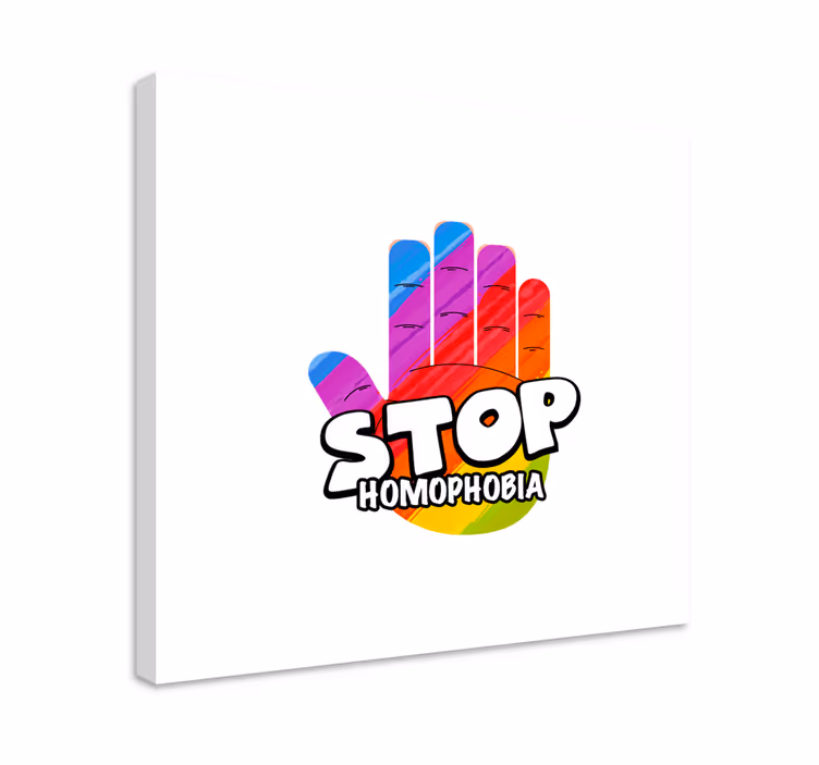 Quadro con frase ferma l'omofobia - TenStickers