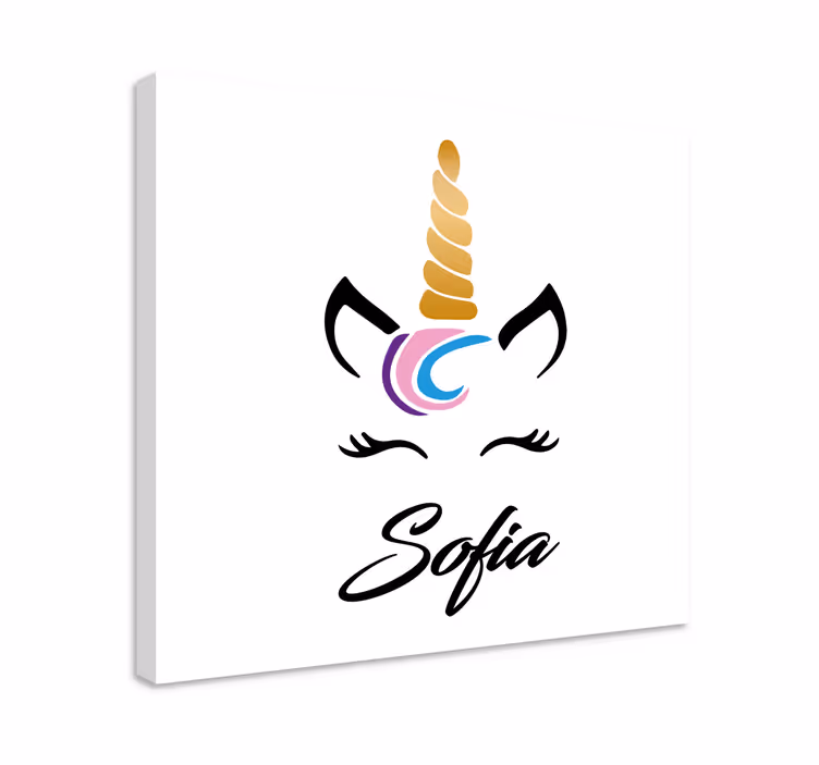 Quadro personalizzabile Unicorno personalizzato - TenStickers