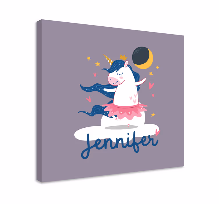 Dipinto dinosauri fantasia unicorno danzante - TenStickers