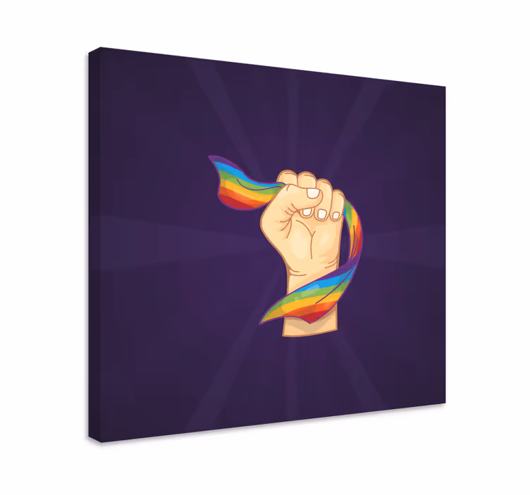Quadro con frase simbolo del pugno del pride - TenStickers
