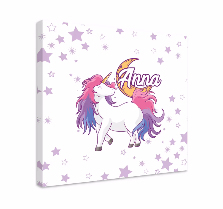 Quadro unicorno con stelle - TenStickers