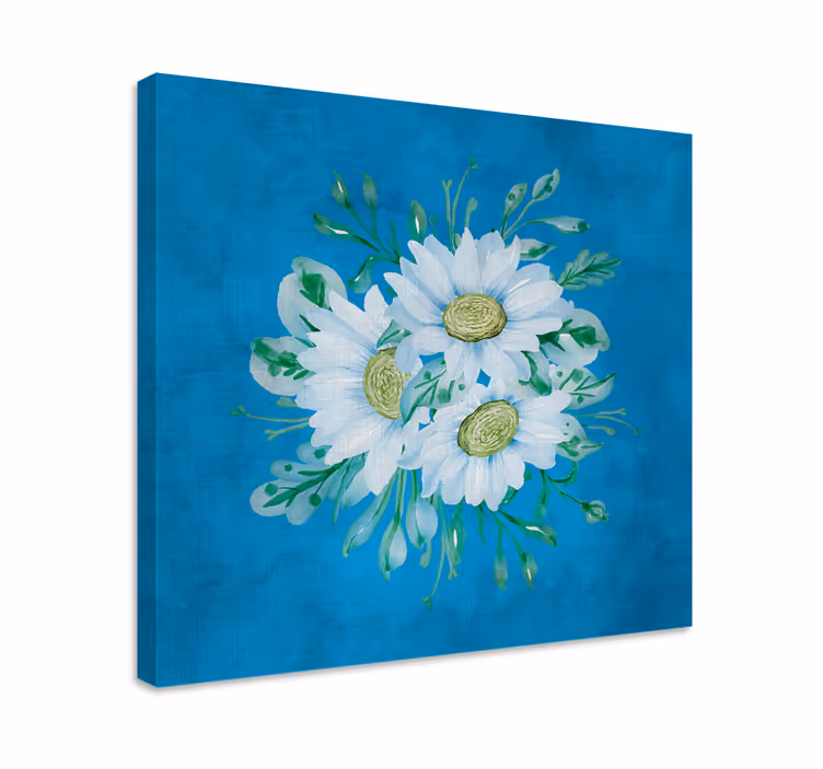 Dipinto fiori e piante fiori bianchi delicati - TenStickers