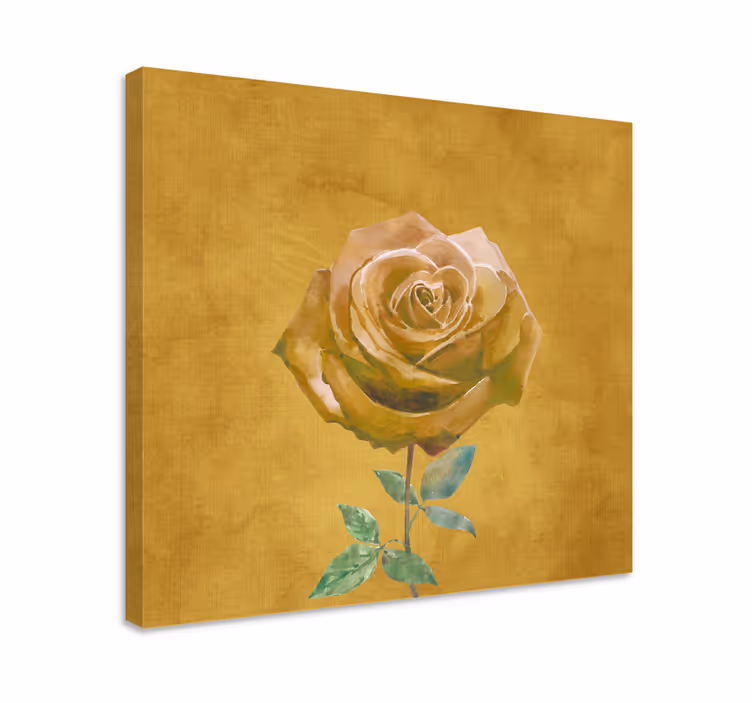Dipinto fiori e piante rosa d'oro elegante - TenStickers