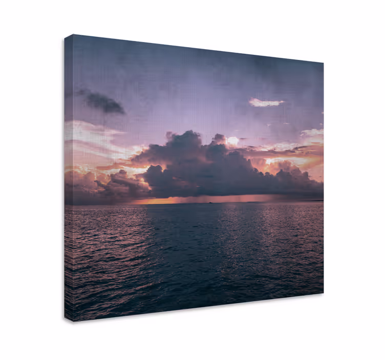 Quadro paesaggio oceano dusk tranquillo - TenStickers