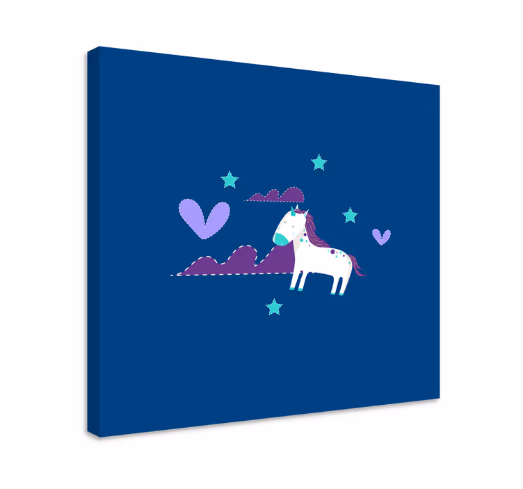 Quadro unicorno scena incantevole - TenStickers