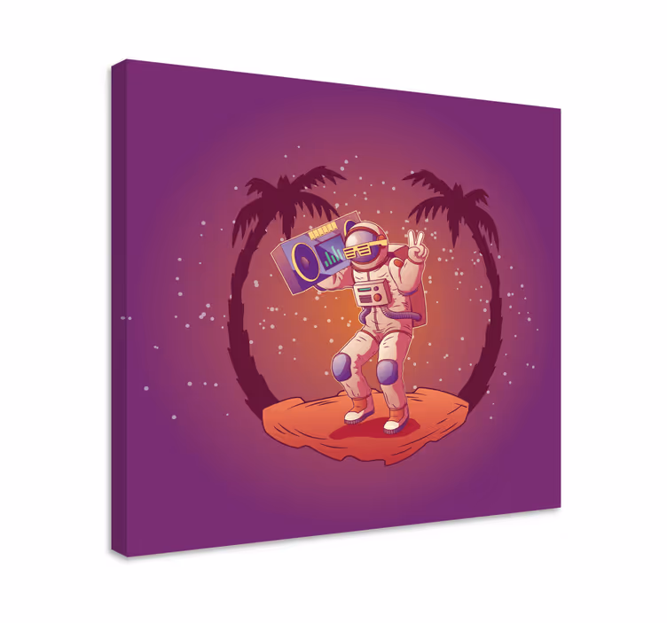 Quadro videogioco astronauta danza - TenStickers
